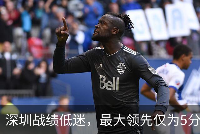 深圳战绩低迷，最大领先仅为5分